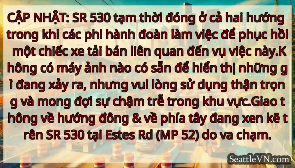 CẬP NHẬT: SR 530 tạm thời đóng ở cả hai hướng