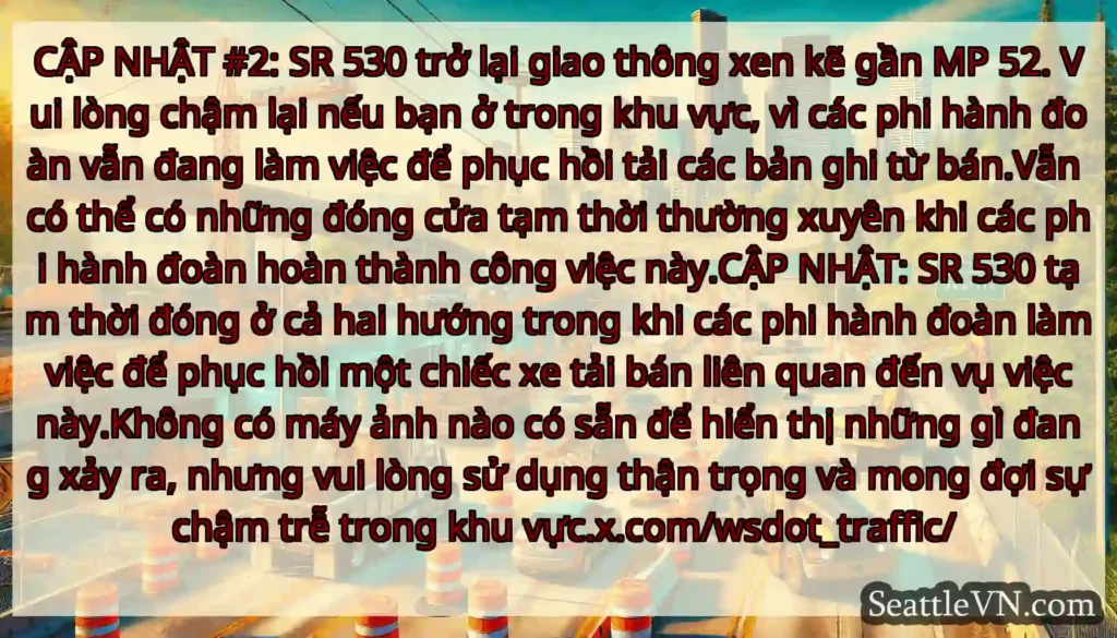 CẬP NHẬT #2: SR 530 trở lại giao thông xen kẽ gần