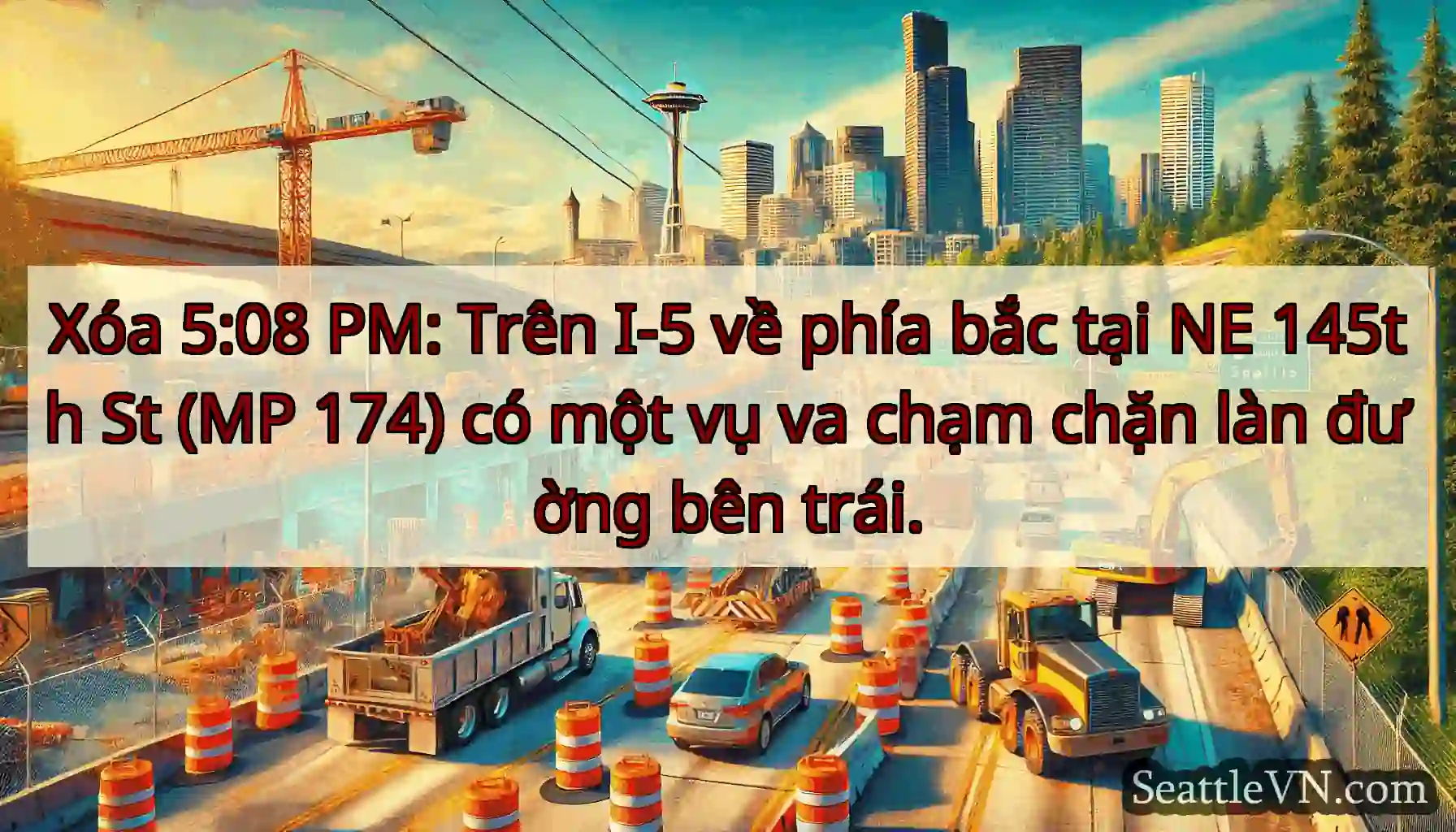 Xóa 5:08 PM: Trên I-5 về phía bắc tại NE 145th St