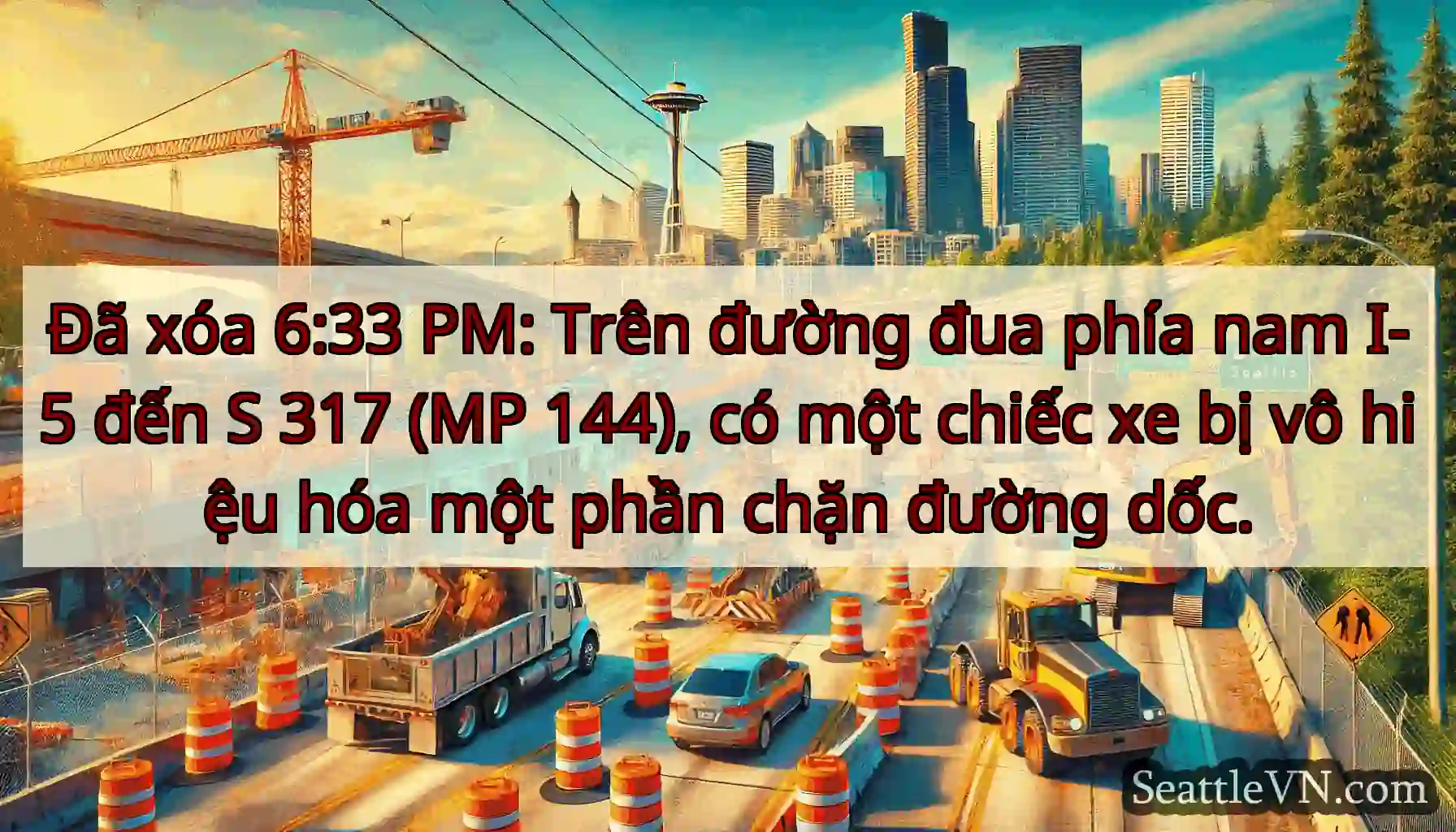 Đã xóa 6:33 PM: Trên đường đua phía nam I-5 đến S
