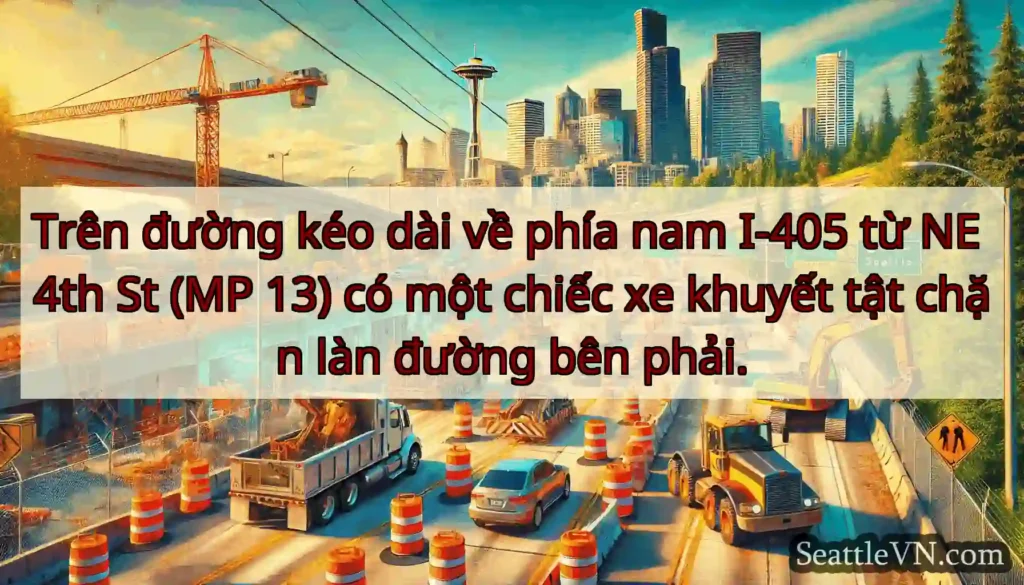 Trên đường kéo dài về phía nam I-405 từ NE 4th St