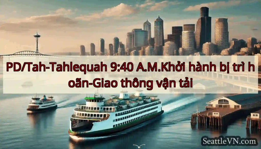 PD/Tah-Tahlequah 9:40 A.M.Khởi hành bị trì