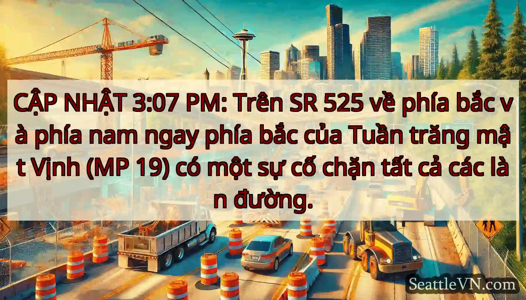 CẬP NHẬT 3:07 PM: Trên SR 525 về phía bắc và phía