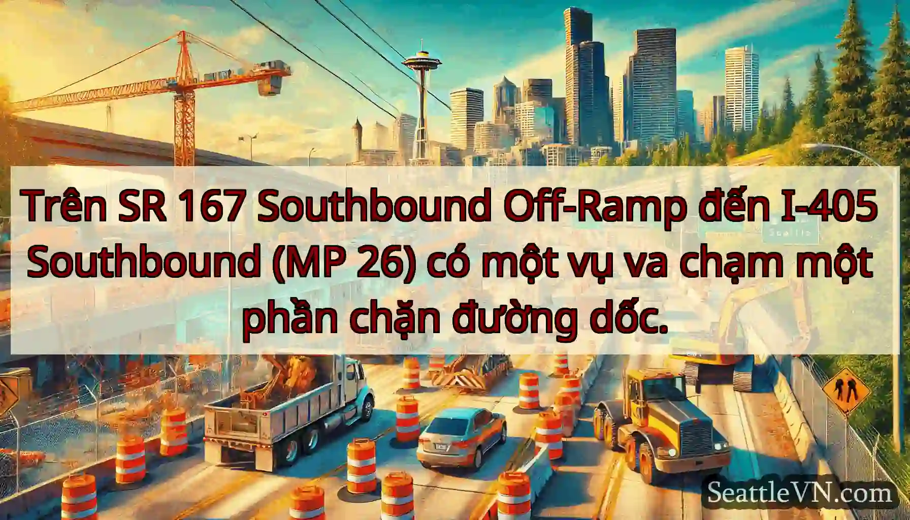 Trên SR 167 Southbound Off-Ramp đến I-405