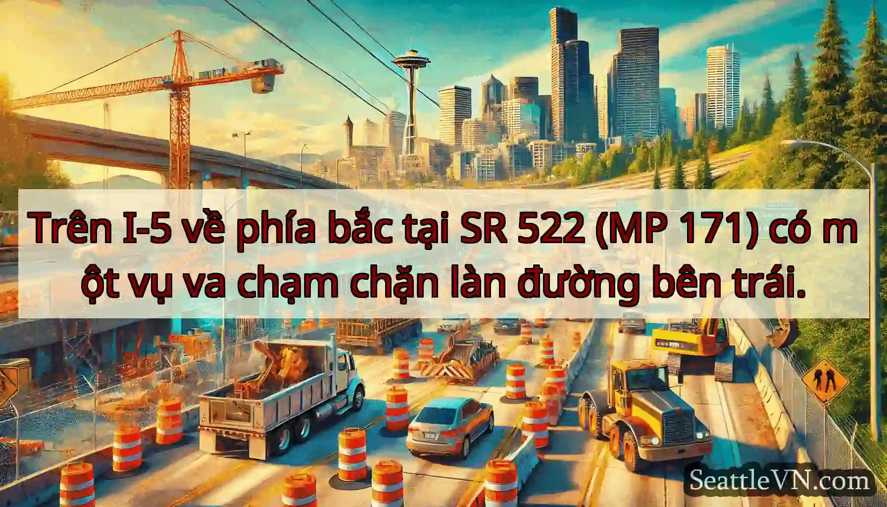 Trên I-5 về phía bắc tại SR 522 (MP 171) có một