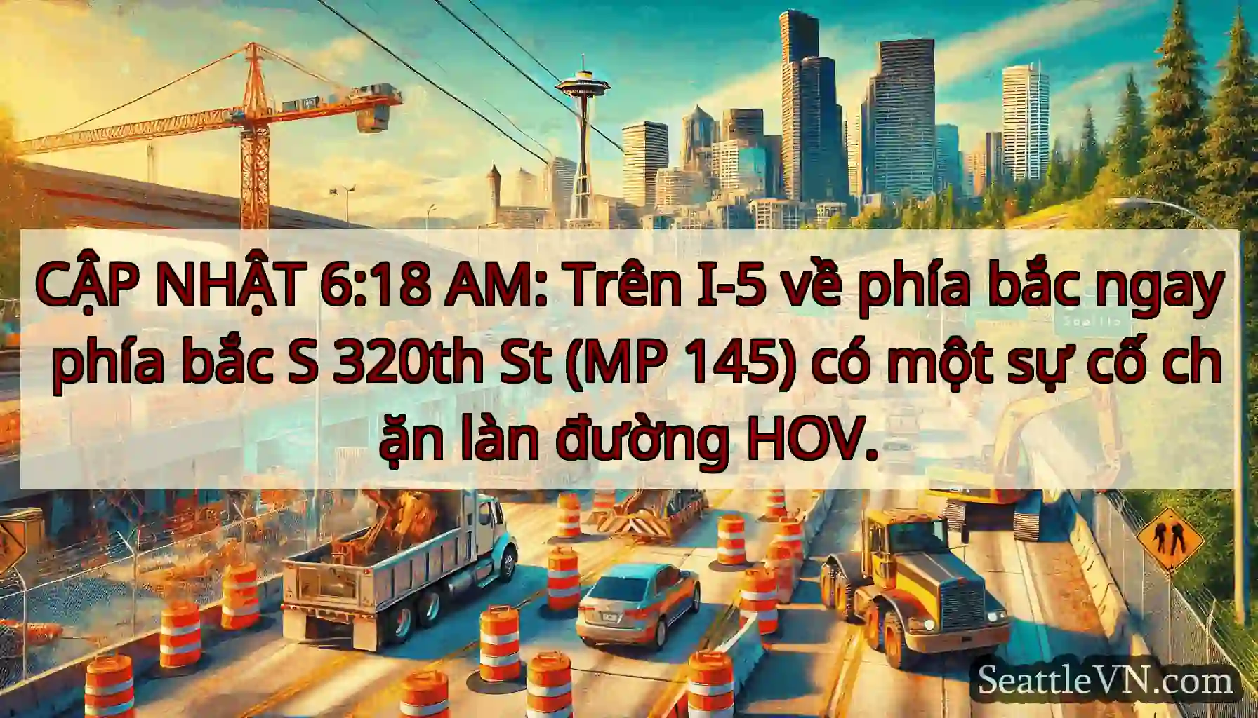 CẬP NHẬT 6:18 AM: Trên I-5 về phía bắc ngay phía
