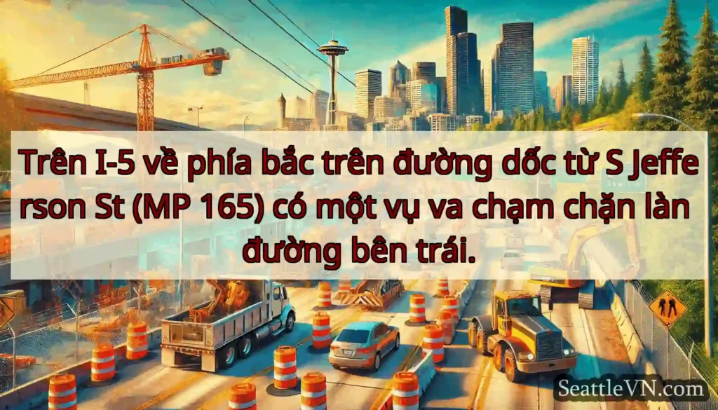 Trên I-5 về phía bắc trên đường dốc từ S