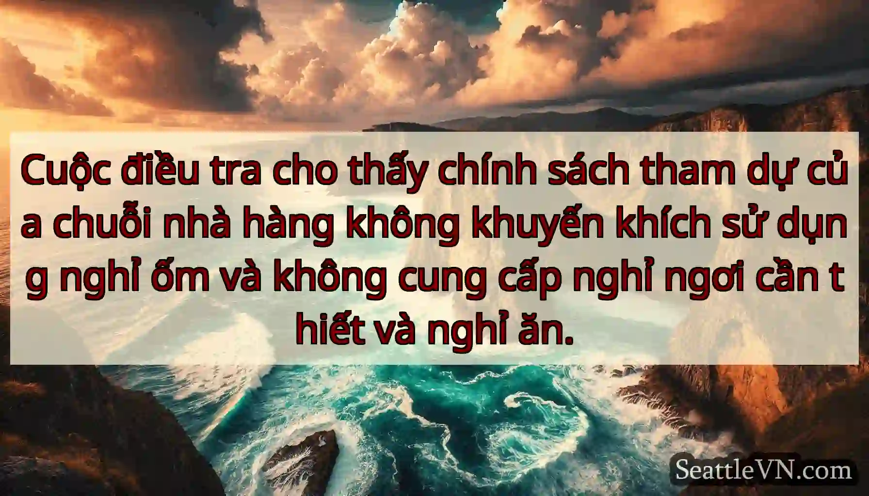 Cuộc điều tra cho thấy chính sách tham dự của
