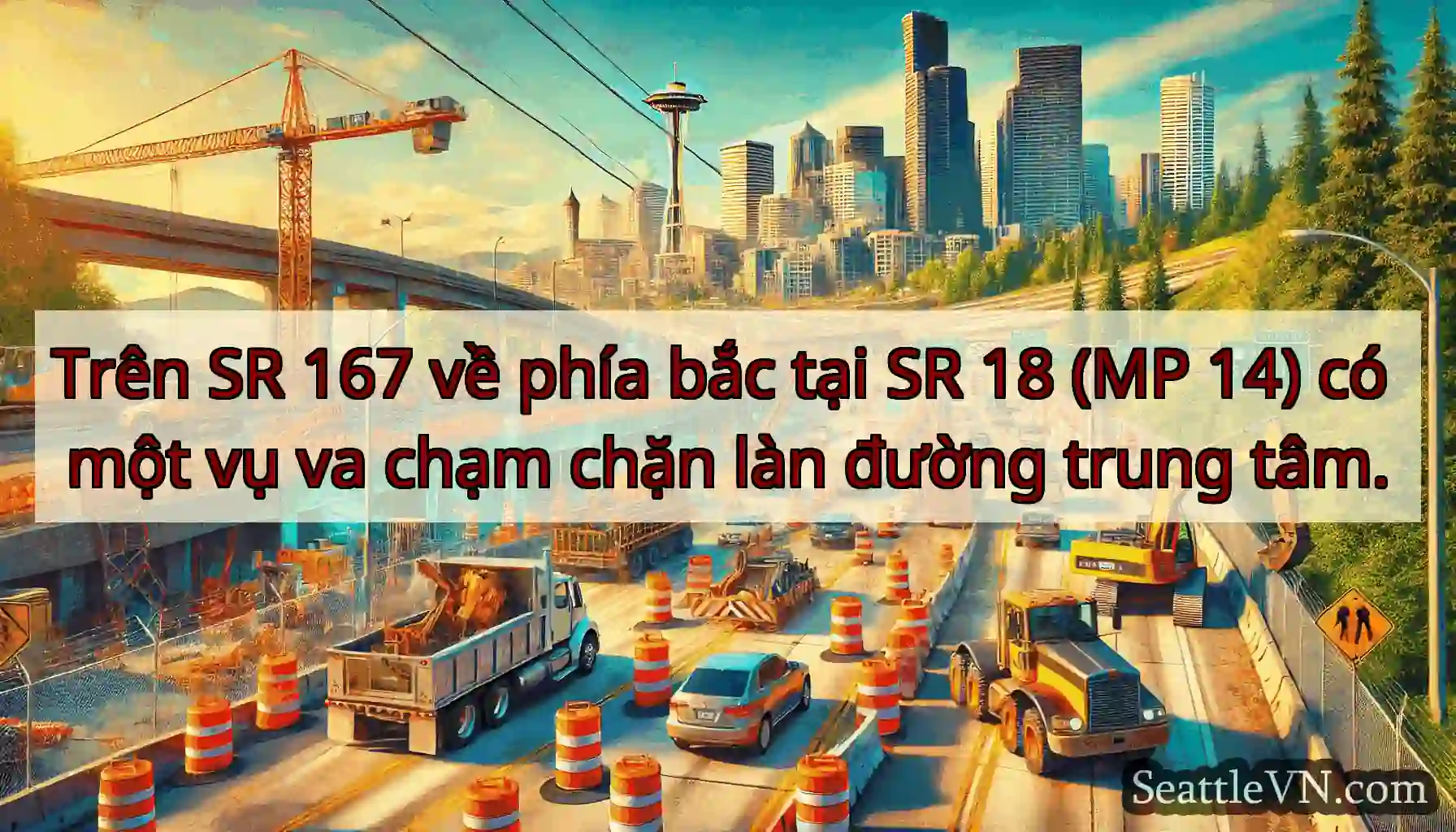 Trên SR 167 về phía bắc tại SR 18 (MP 14) có một