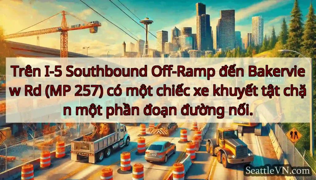 Trên I-5 Southbound Off-Ramp đến Bakerview Rd (MP
