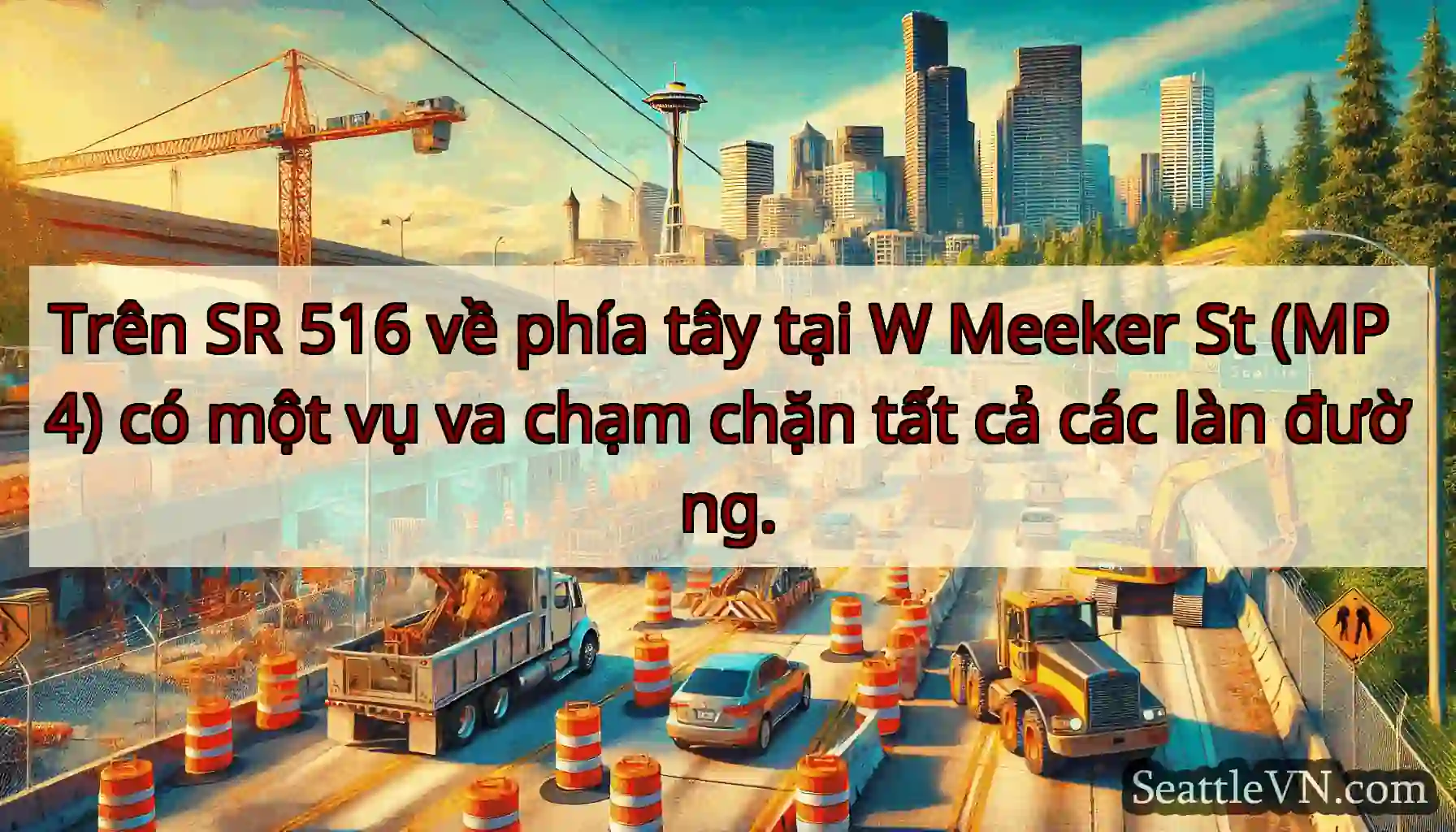 Trên SR 516 về phía tây tại W Meeker St (MP 4) có