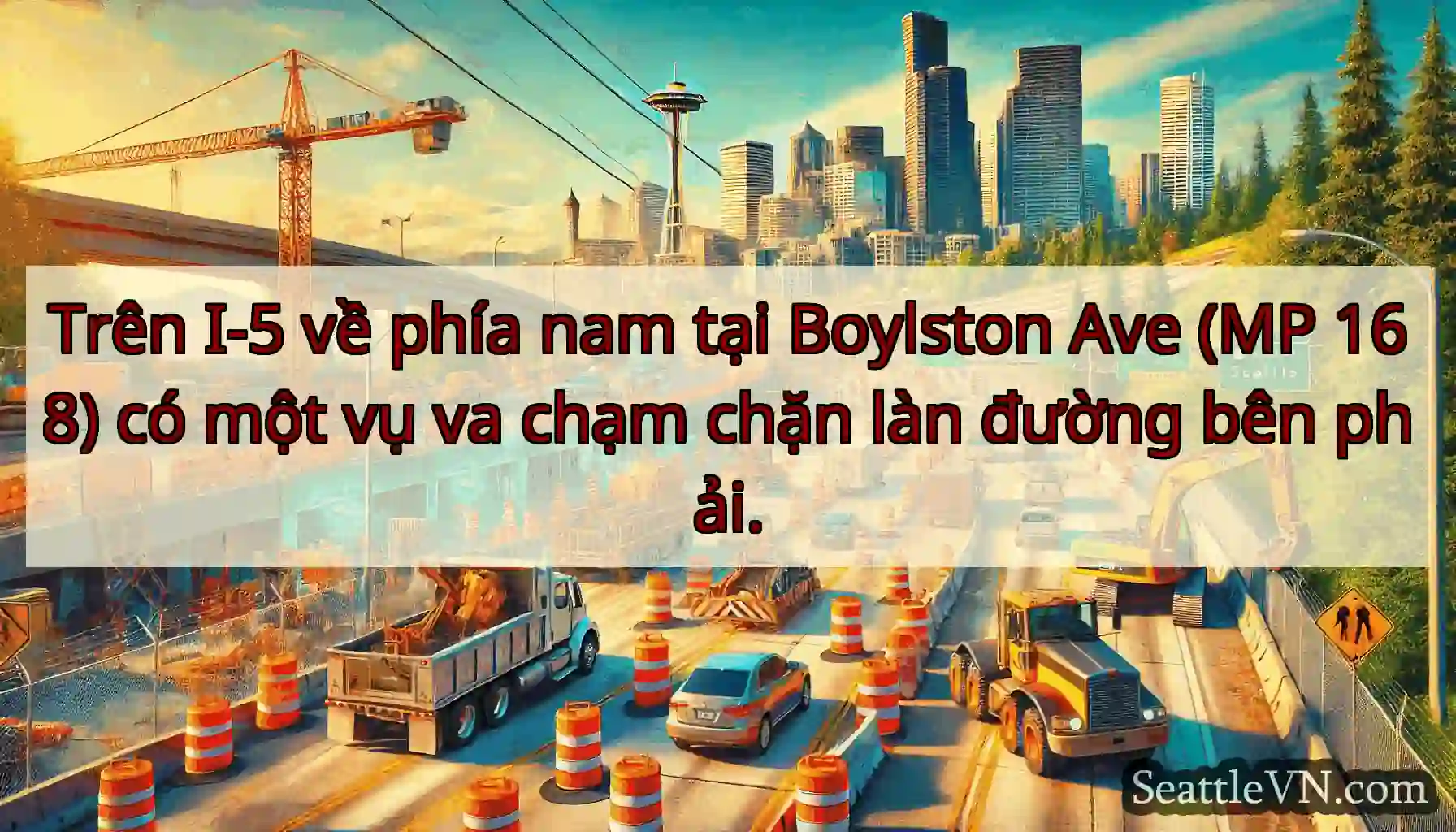 Trên I-5 về phía nam tại Boylston Ave (MP 168) có