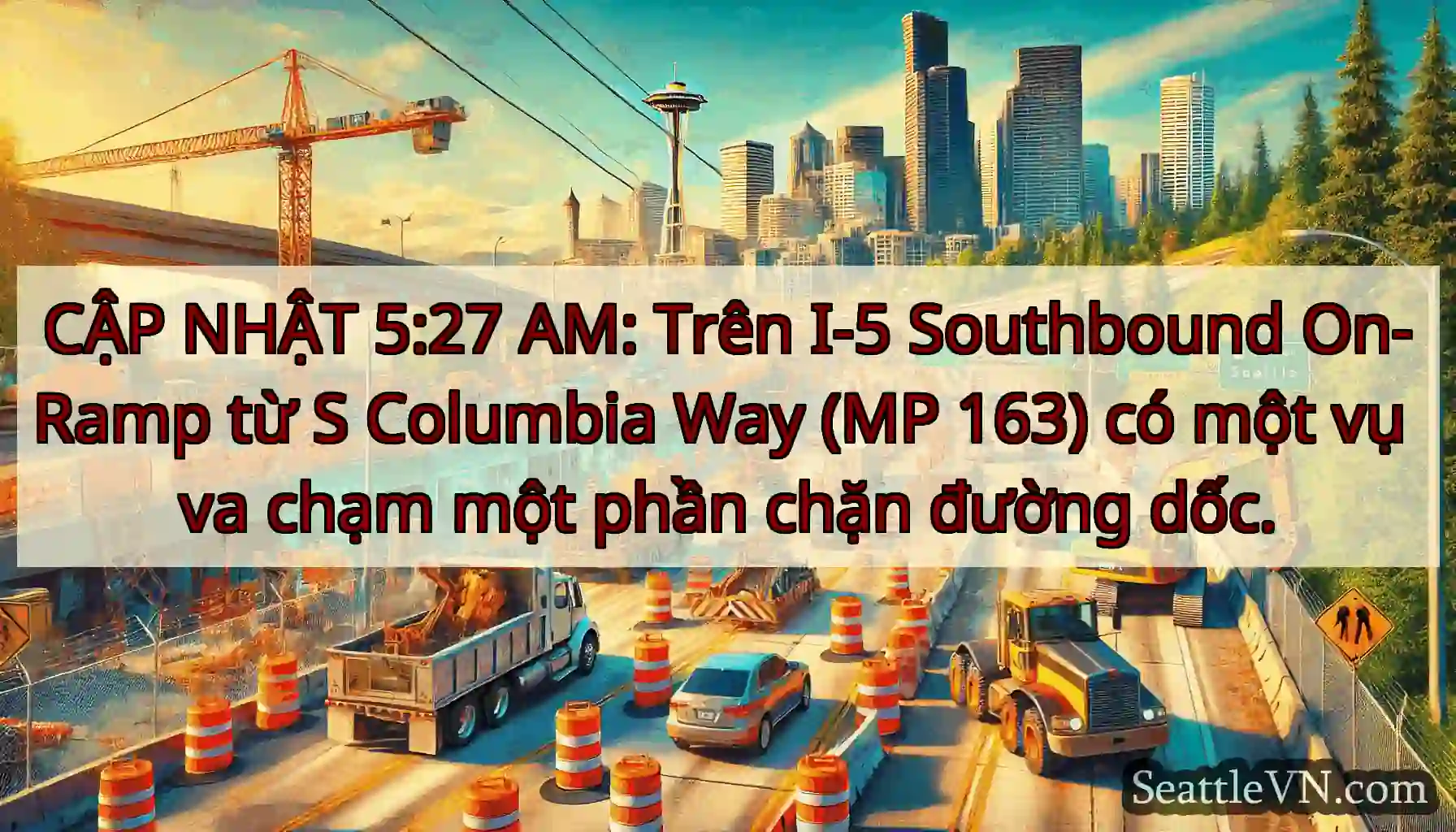 CẬP NHẬT 5:27 AM: Trên I-5 Southbound On-Ramp từ