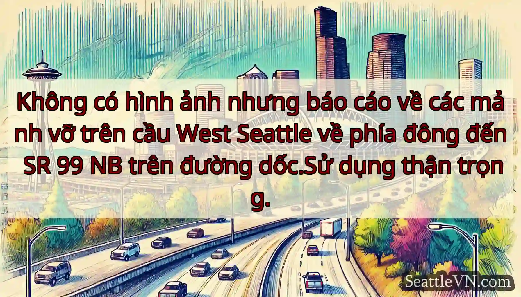Không có hình ảnh nhưng báo cáo về các mảnh vỡ