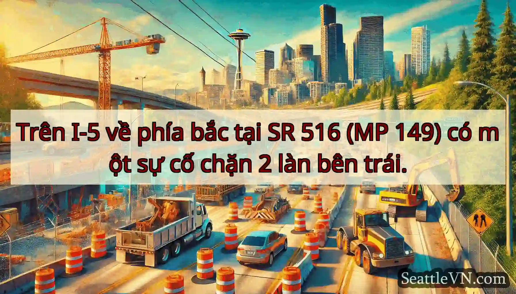 Trên I-5 về phía bắc tại SR 516 (MP 149) có một