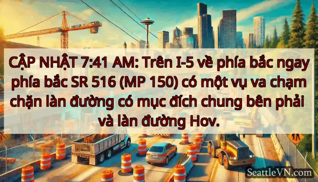 CẬP NHẬT 7:41 AM: Trên I-5 về phía bắc ngay phía