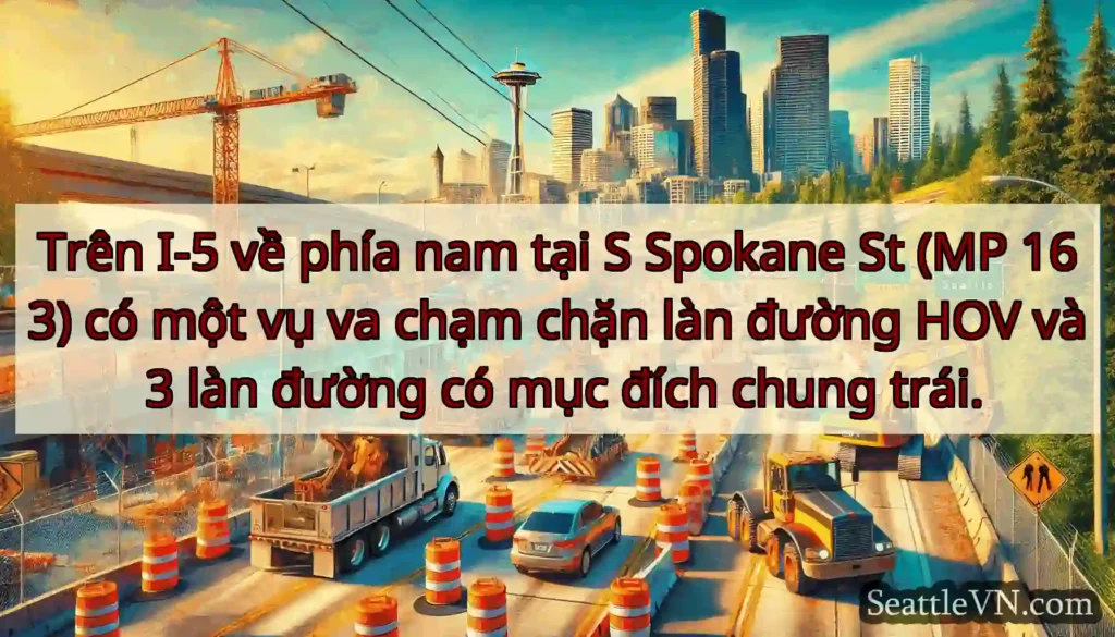 Trên I-5 về phía nam tại S Spokane St (MP 163) có