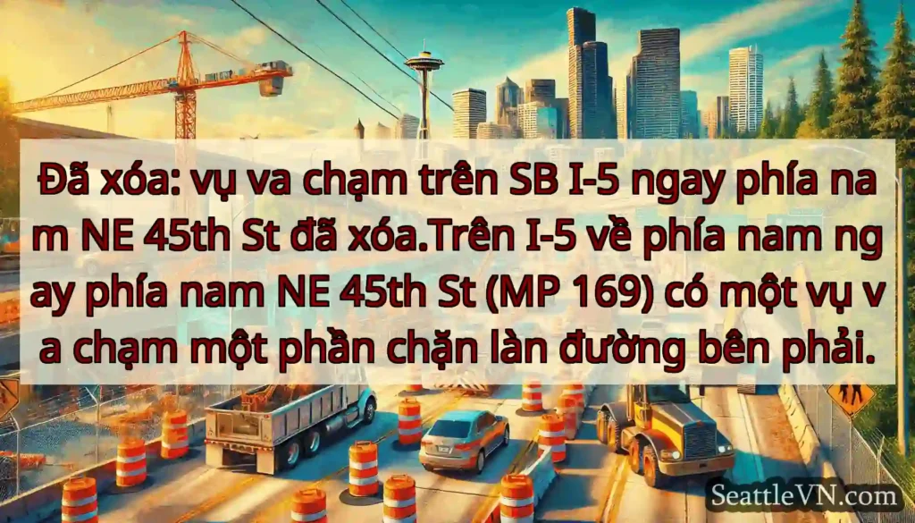 Đã xóa: vụ va chạm trên SB I-5 ngay phía nam NE