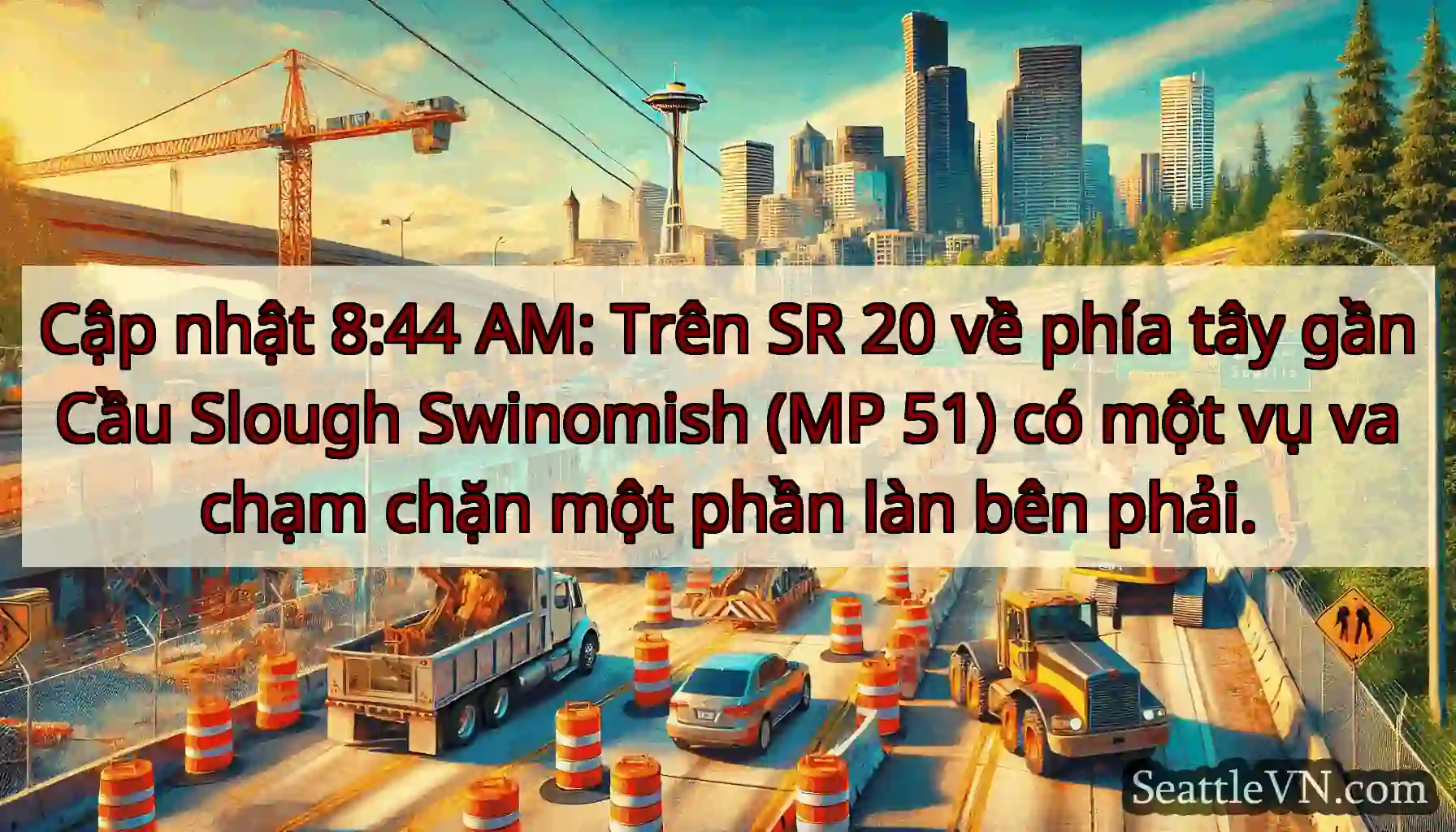 Cập nhật 8:44 AM: Trên SR 20 về phía tây gần Cầu