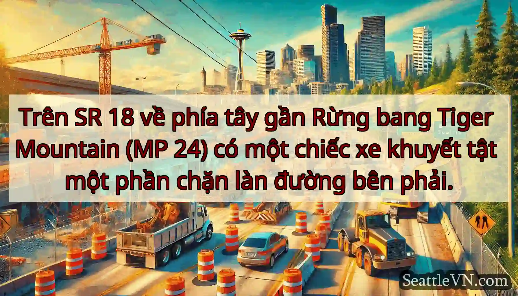 Trên SR 18 về phía tây gần Rừng bang Tiger
