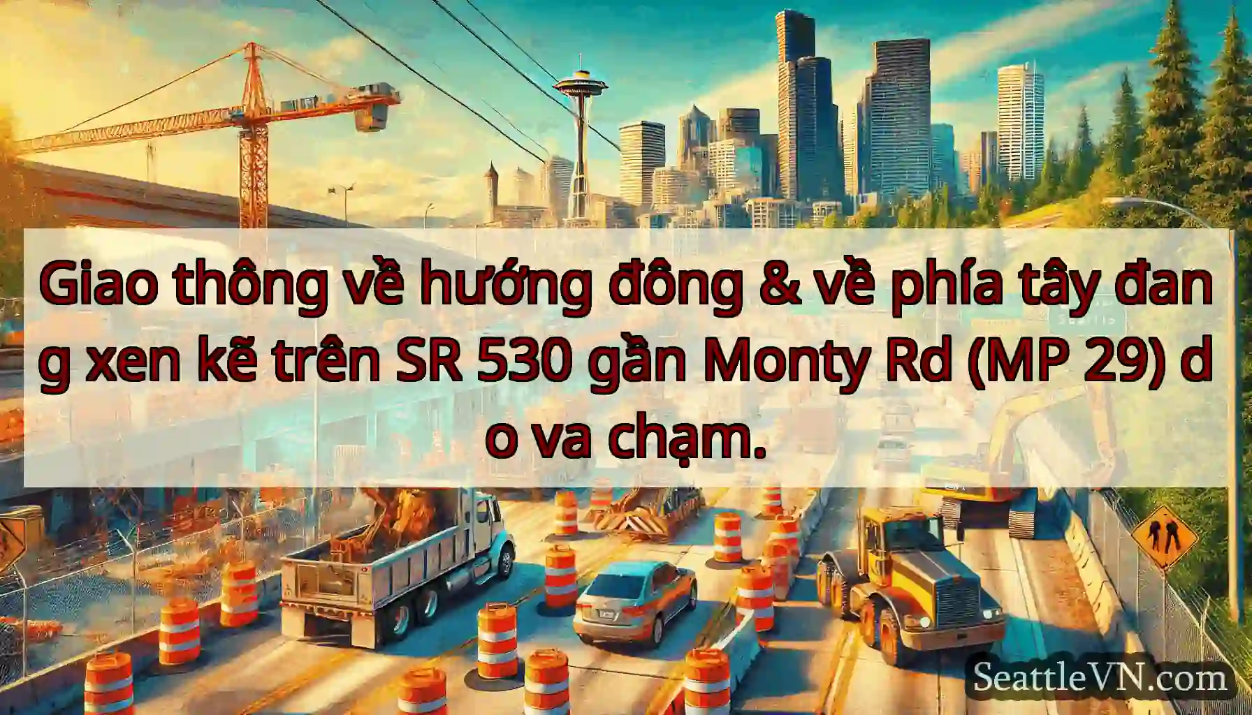 Giao thông về hướng đông & về phía tây đang xen
