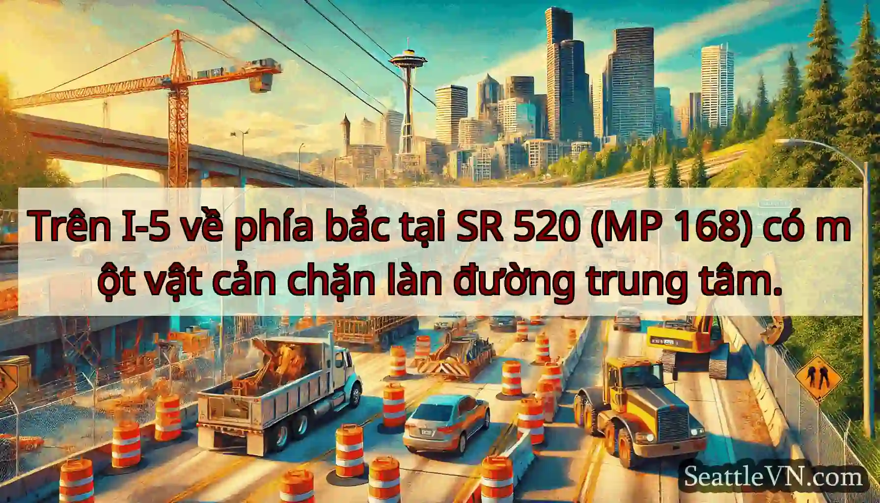 Trên I-5 về phía bắc tại SR 520 (MP 168) có một