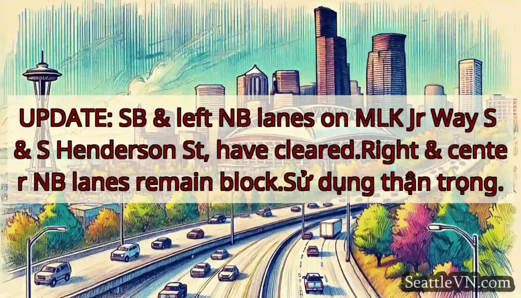UPDATE: SB & left NB lanes on MLK Jr Way S & S