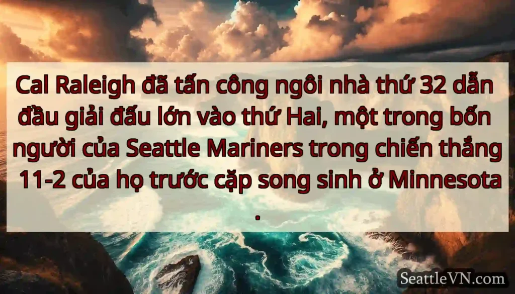 Cal Raleigh đã tấn công ngôi nhà thứ 32 dẫn đầu
