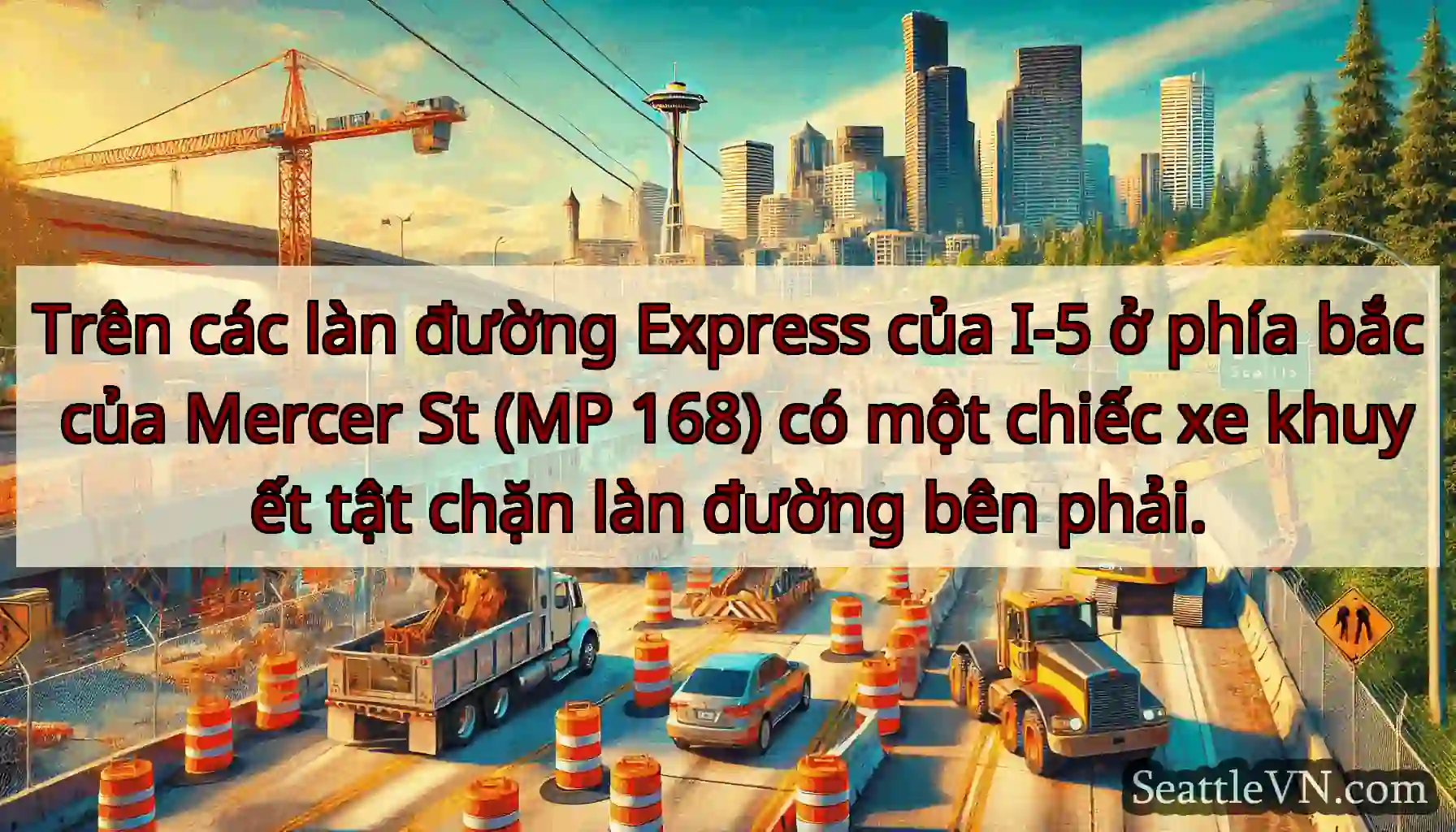 Trên các làn đường Express của I-5 ở phía bắc của