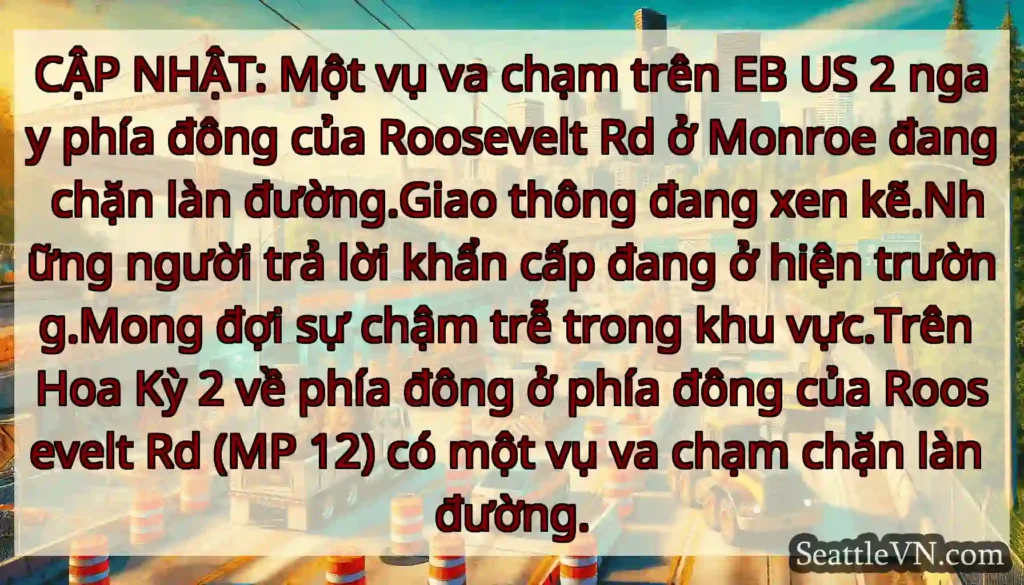 CẬP NHẬT: Một vụ va chạm trên EB US 2 ngay phía