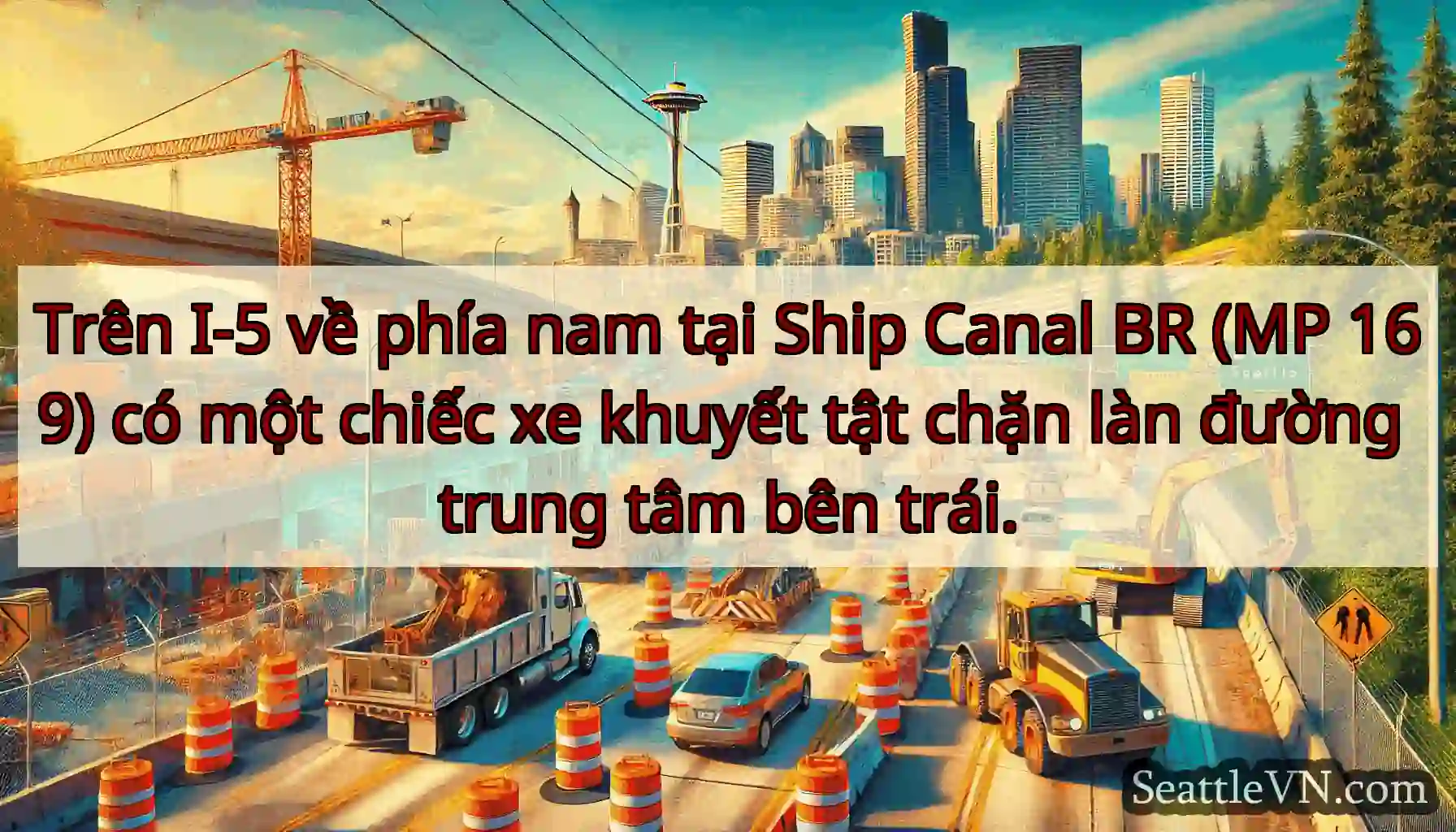 Trên I-5 về phía nam tại Ship Canal BR (MP 169)