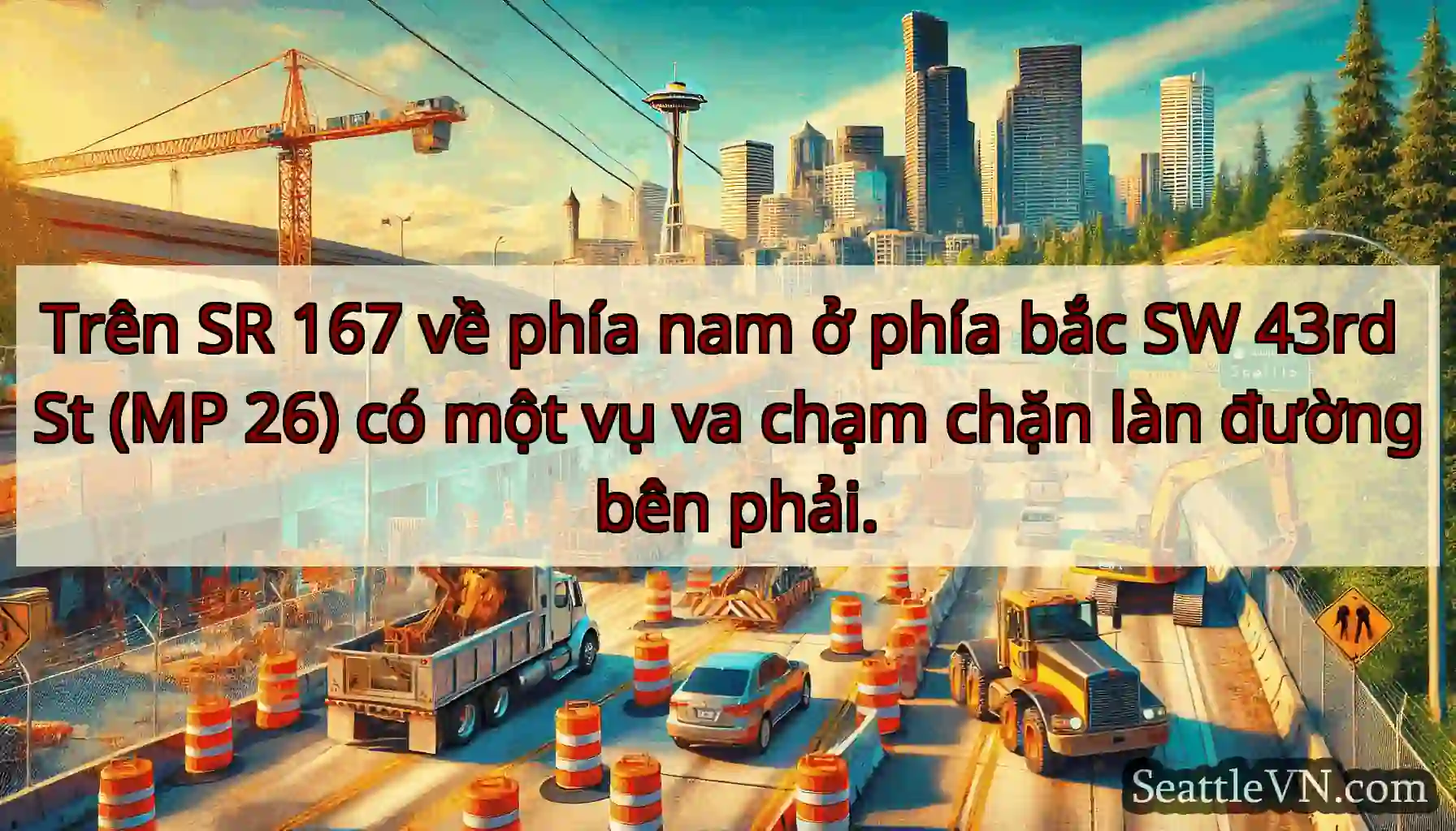 Trên SR 167 về phía nam ở phía bắc SW 43rd St (MP