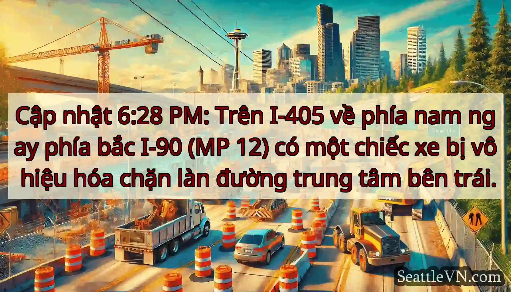Cập nhật 6:28 PM: Trên I-405 về phía nam ngay