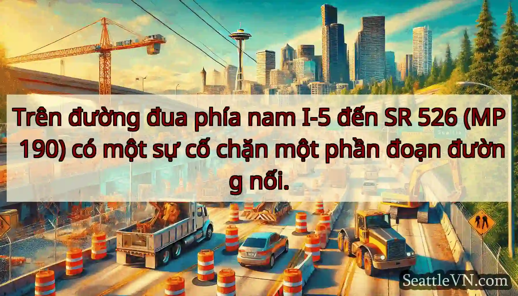 Trên đường đua phía nam I-5 đến SR 526 (MP 190)