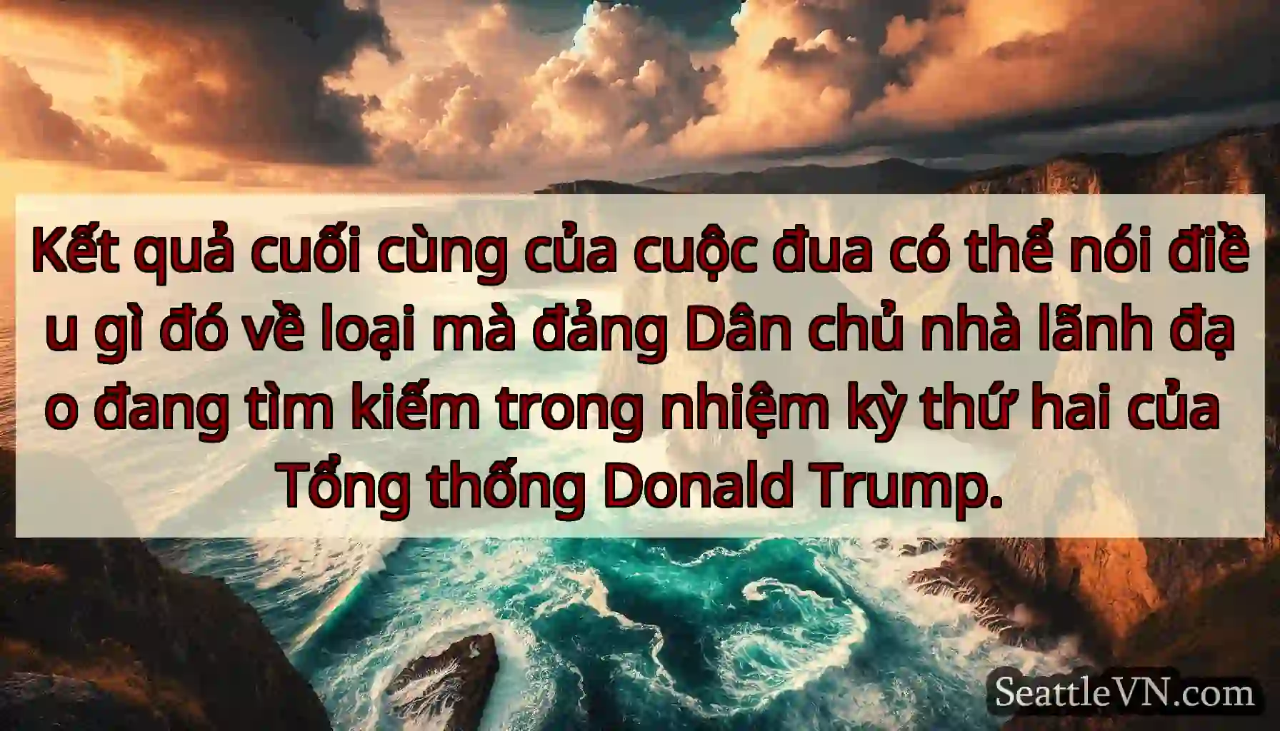 Kết quả cuối cùng của cuộc đua có thể nói điều gì