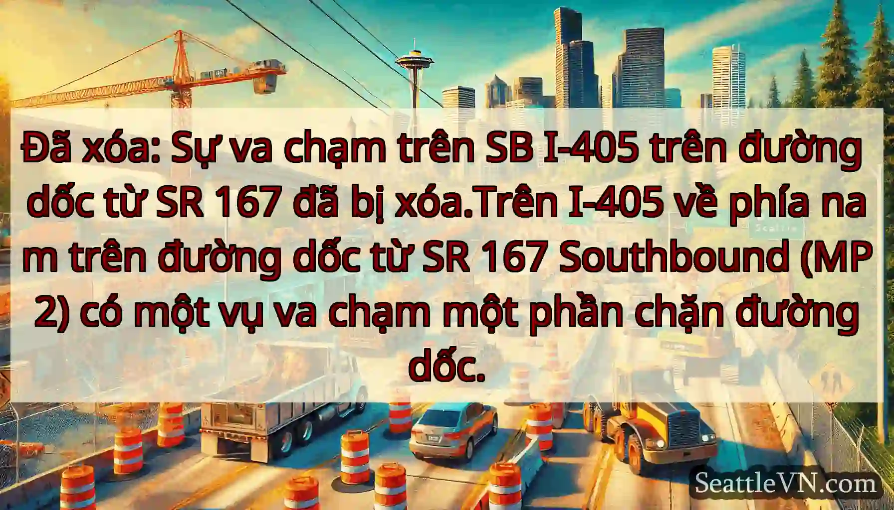 Đã xóa: Sự va chạm trên SB I-405 trên đường dốc