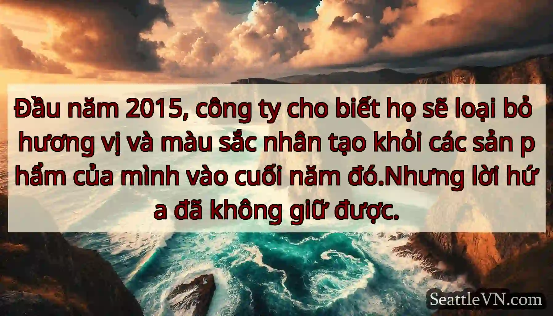Đầu năm 2015, công ty cho biết họ sẽ loại bỏ