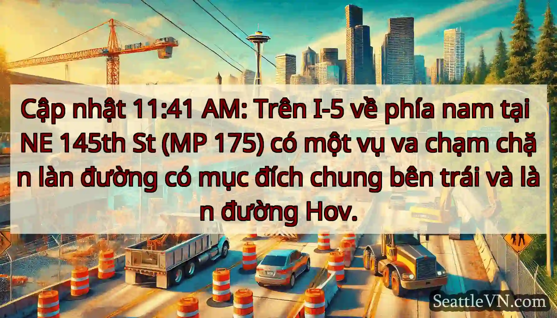 Cập nhật 11:41 AM: Trên I-5 về phía nam tại NE