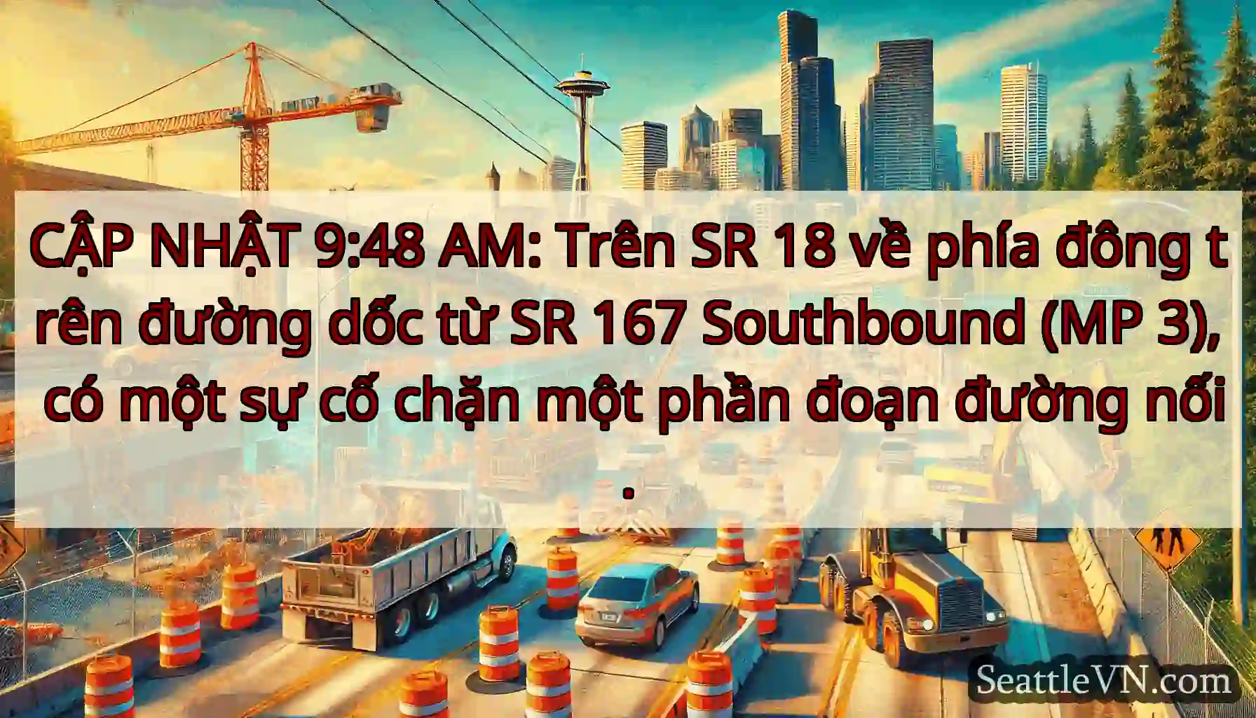 CẬP NHẬT 9:48 AM: Trên SR 18 về phía đông trên