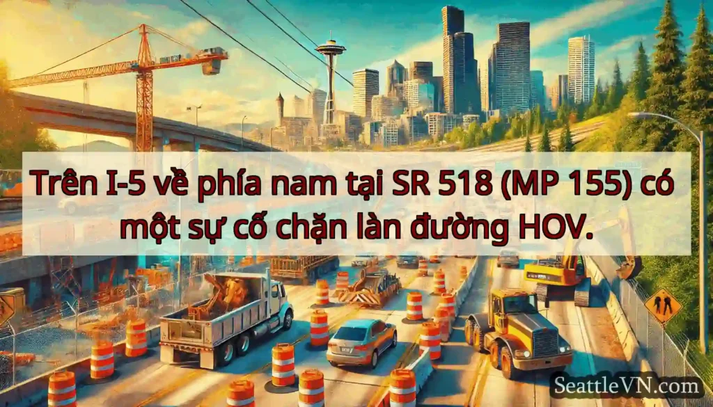 Trên I-5 về phía nam tại SR 518 (MP 155) có một