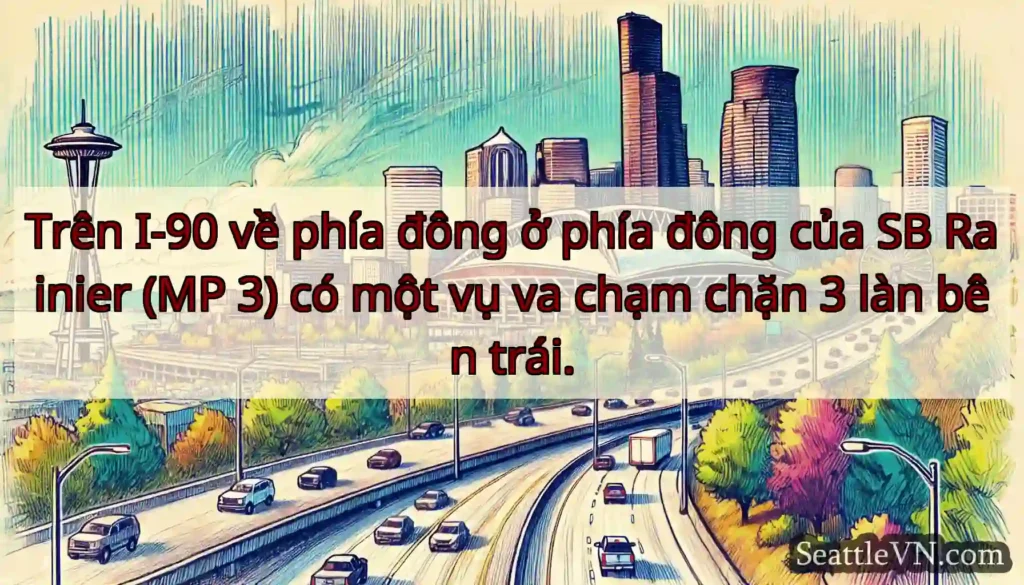 Trên I-90 về phía đông ở phía đông của SB Rainier