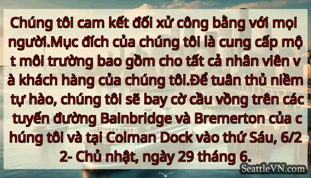 Chúng tôi cam kết đối xử công bằng với mọi