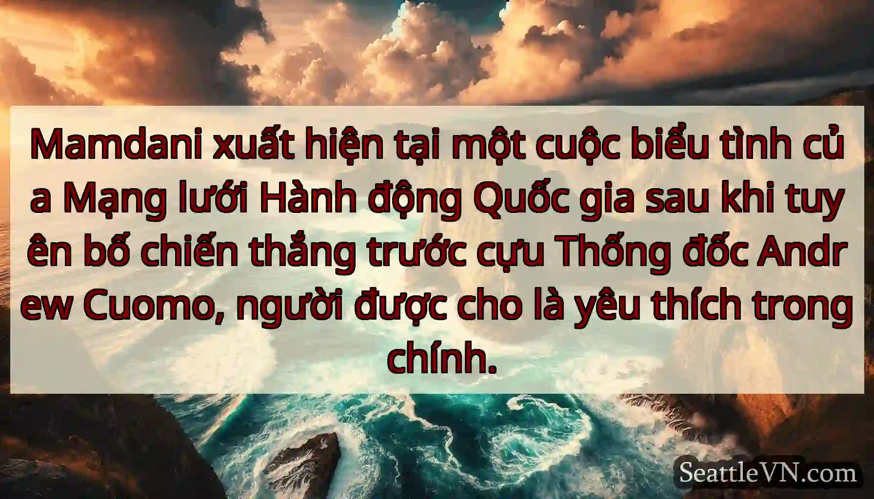 Mamdani xuất hiện tại một cuộc biểu tình của Mạng