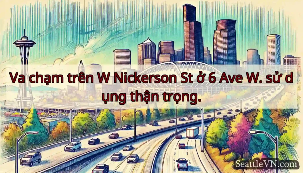 Va chạm trên W Nickerson St ở 6 Ave W. sử dụng