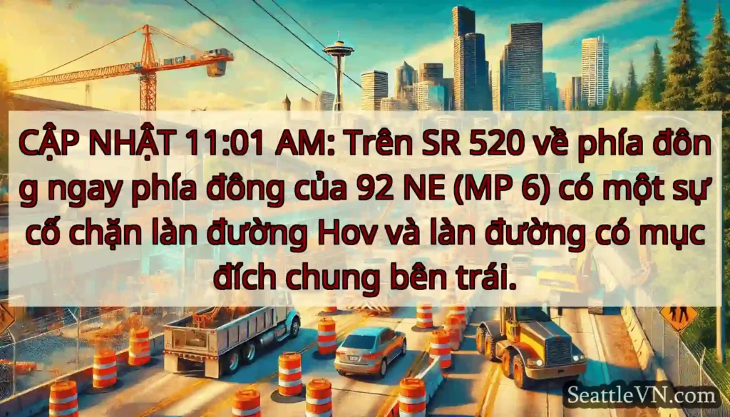 CẬP NHẬT 11:01 AM: Trên SR 520 về phía đông ngay
