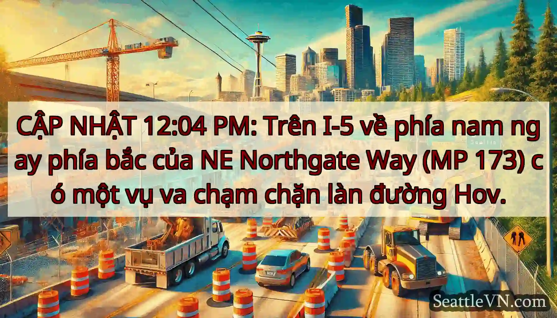 CẬP NHẬT 12:04 PM: Trên I-5 về phía nam ngay phía