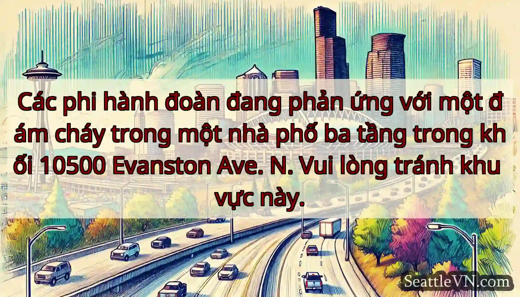 Các phi hành đoàn đang phản ứng với một đám cháy