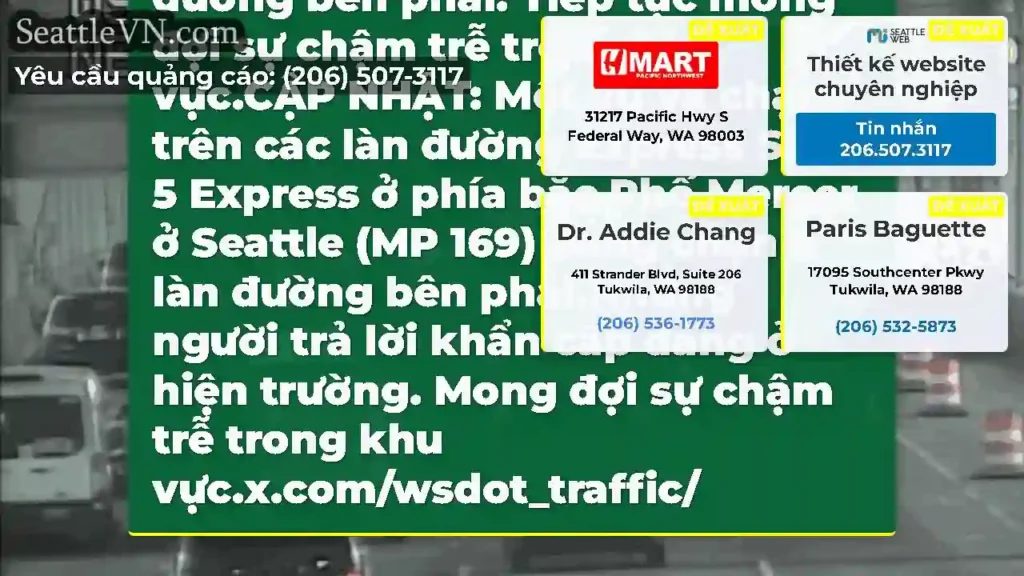 CẬP NHẬT 2: Một vụ va chạm trên các làn đường