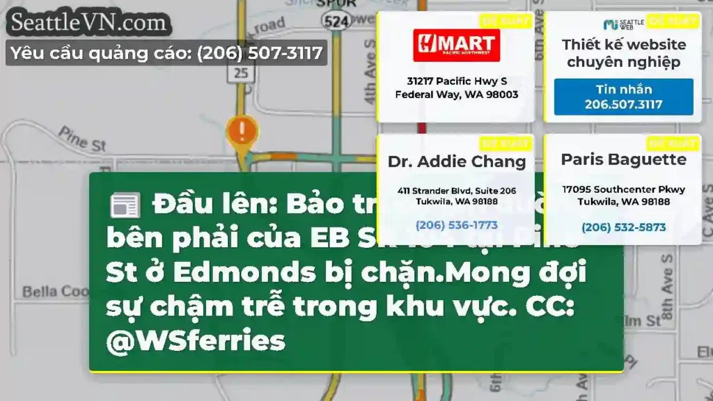 Đầu lên: Bảo trì có làn đường bên phải của EB SR