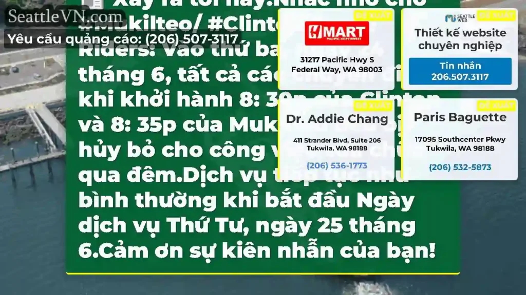 Xảy ra tối nay!Nhắc nhở cho #Mukilteo/ #Clinton